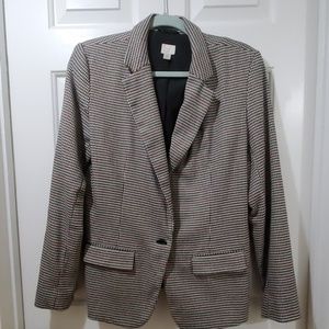 Houndstooth boyfriend blazer